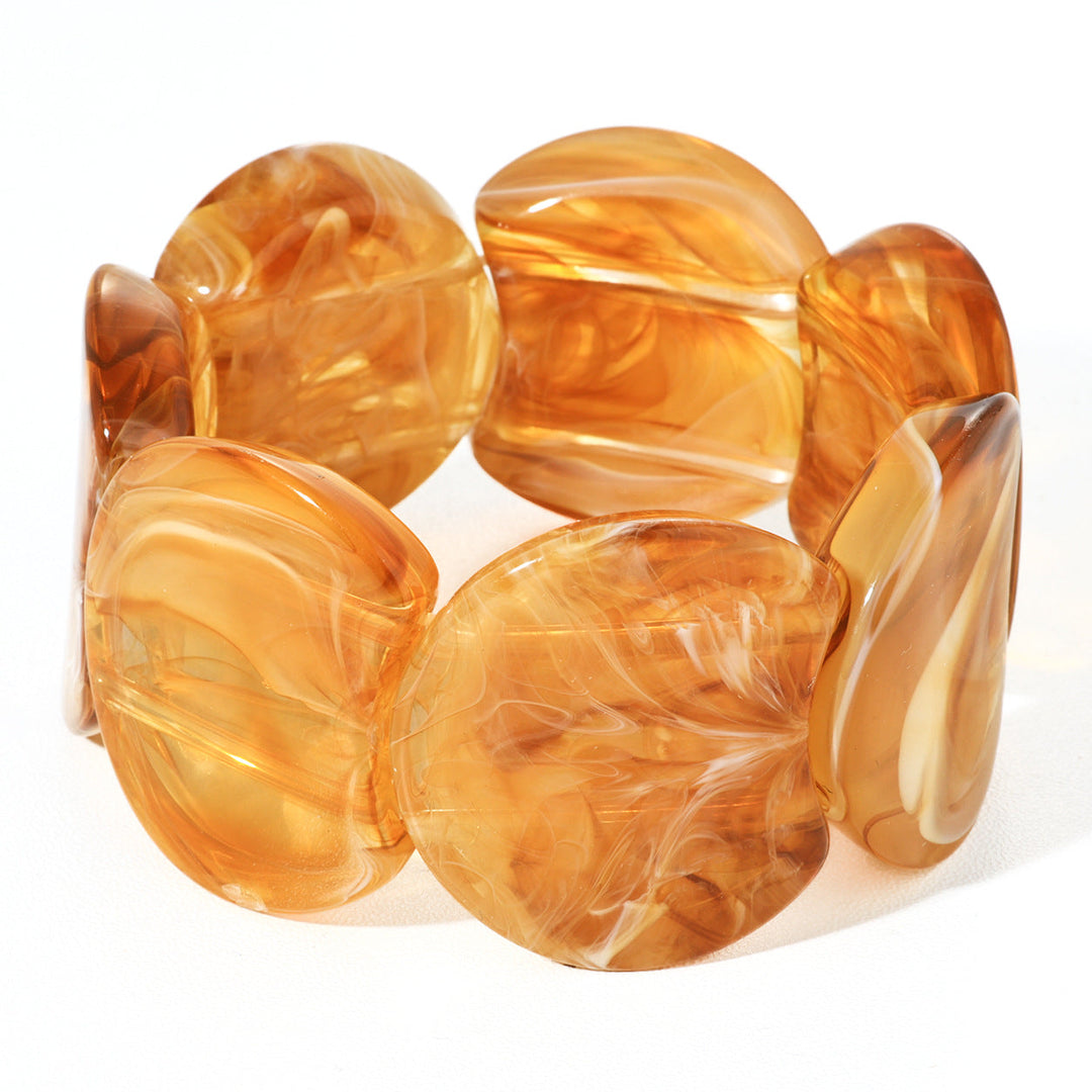 Irregular-shaped Resin Bracelet For Women
