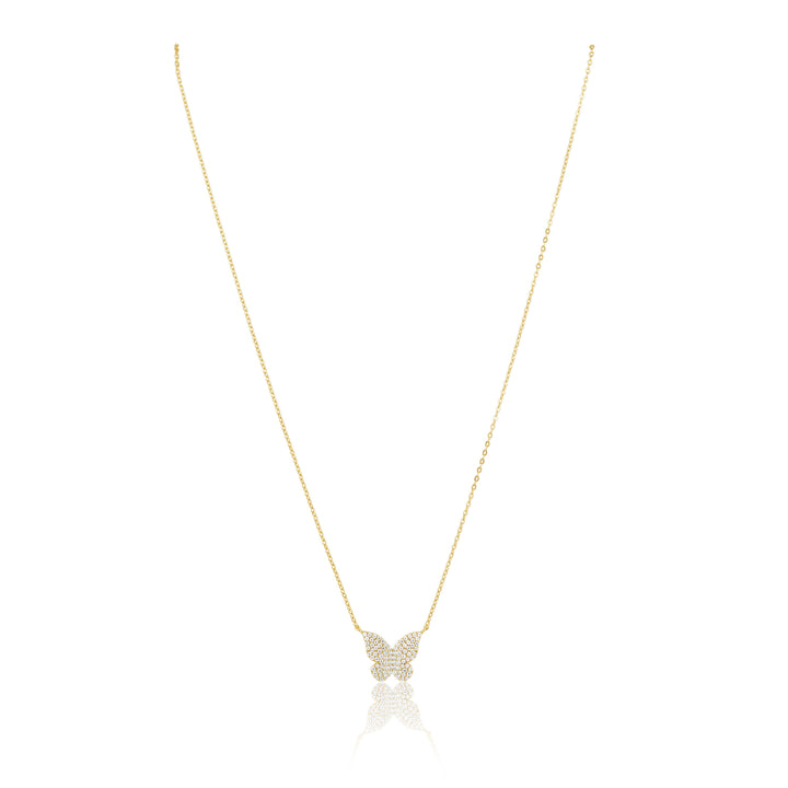 Elsie Pave Butterfly Necklace