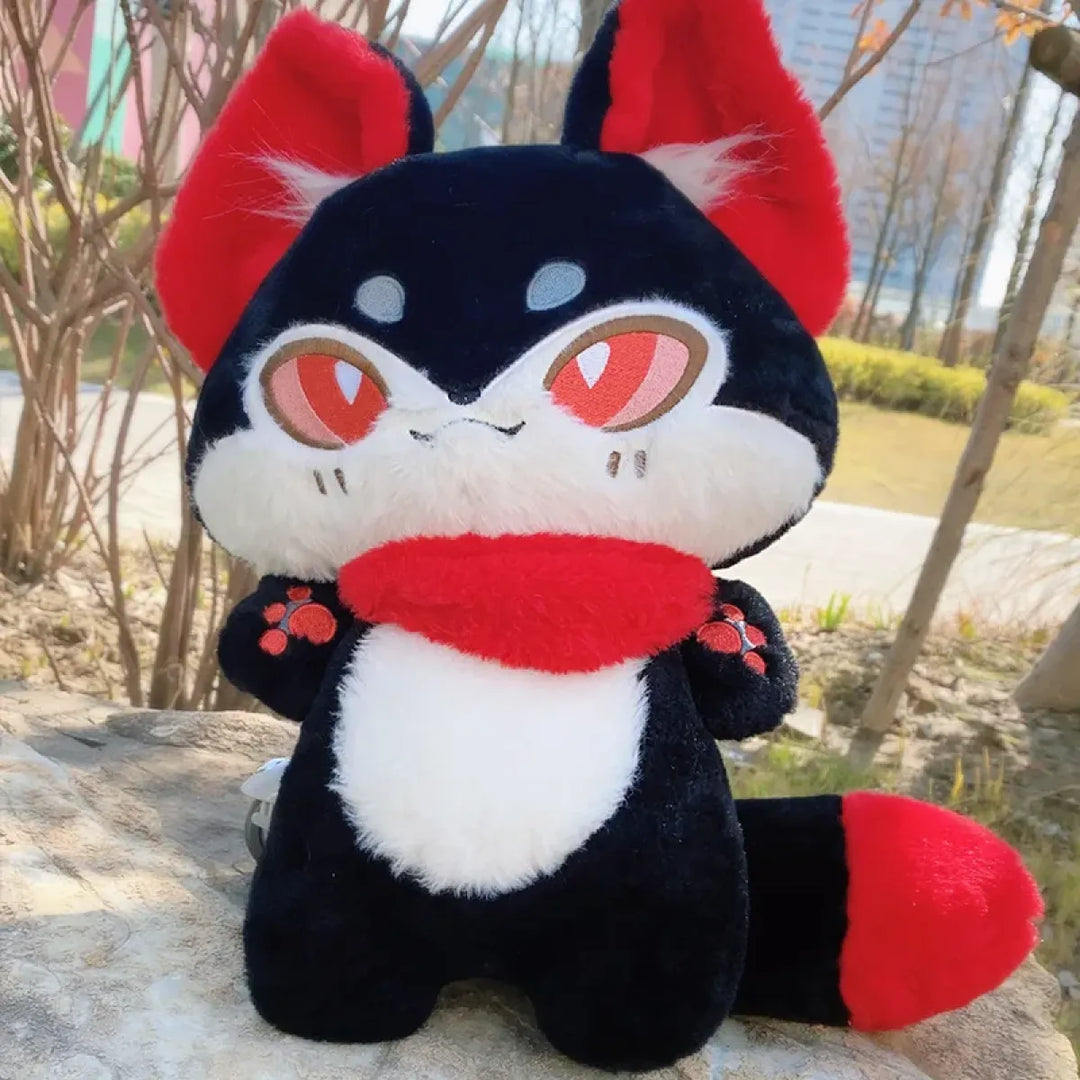 Kawaii Emotion Wolf Plush Toy - Cute Stuffed Wolf Doll