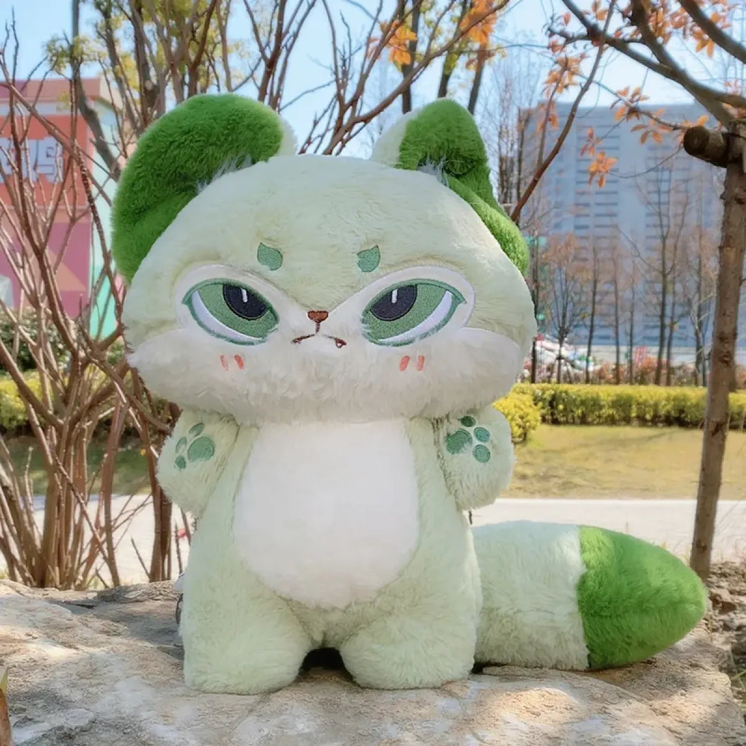 Kawaii Emotion Wolf Plush Toy - Cute Stuffed Wolf Doll