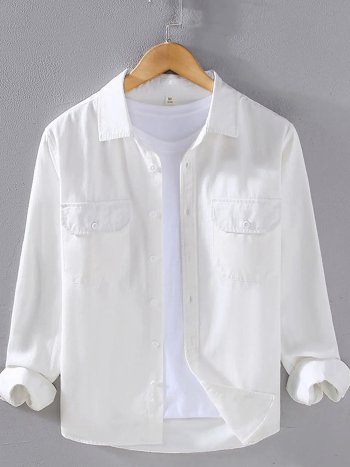 Men's Plus Size Button Up Long Sleeve Shirt