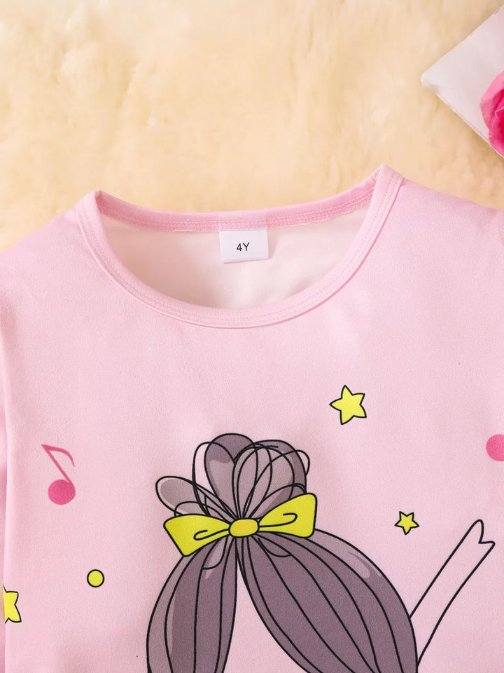 Children's Graphic Long Sleeve Top and Pants Set