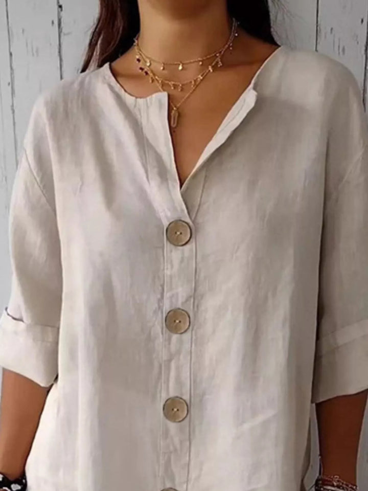 Casual Loose Button-Down Shirt