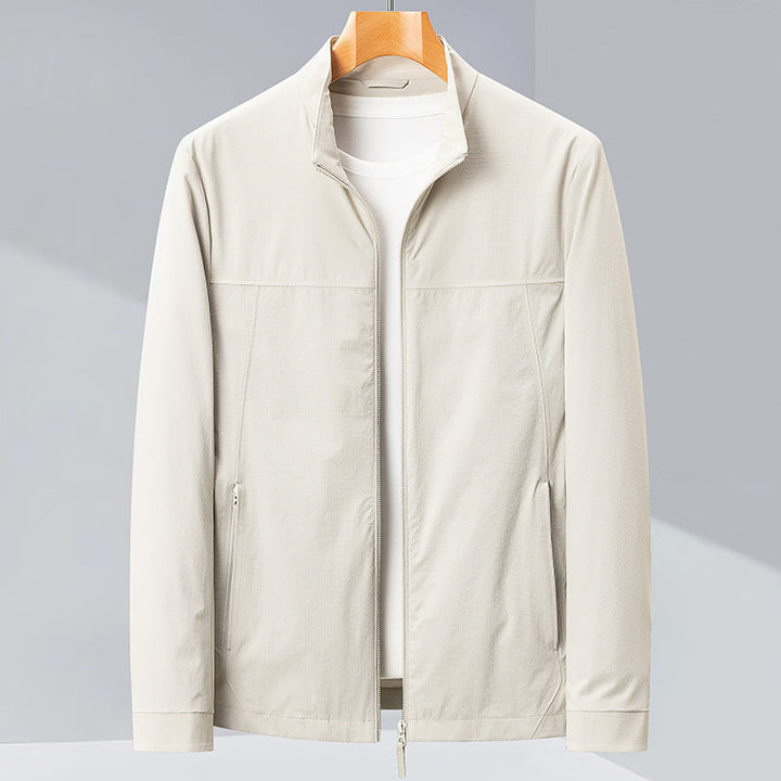 Mens Slim-fit Stand-collar Jacket