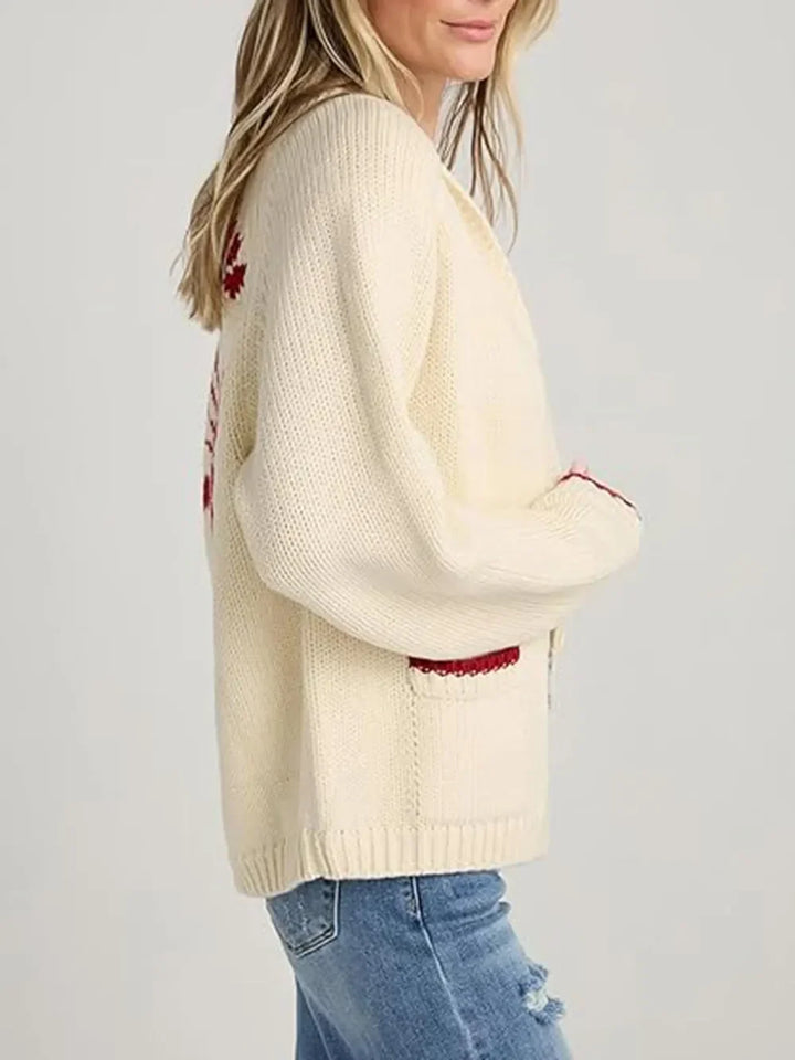 Lobster Button Up Long Sleeve Cardigan