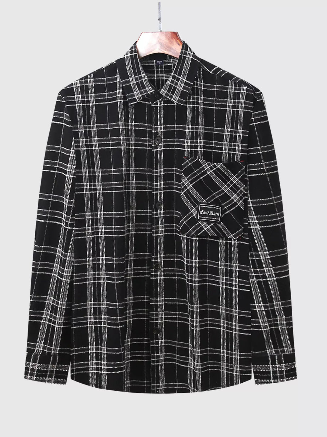 Men's Plus Size Casual Plaid Button Up Shirt