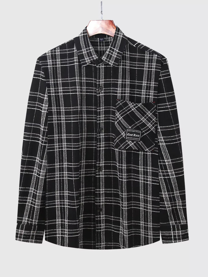 Men's Plus Size Casual Plaid Button Up Shirt