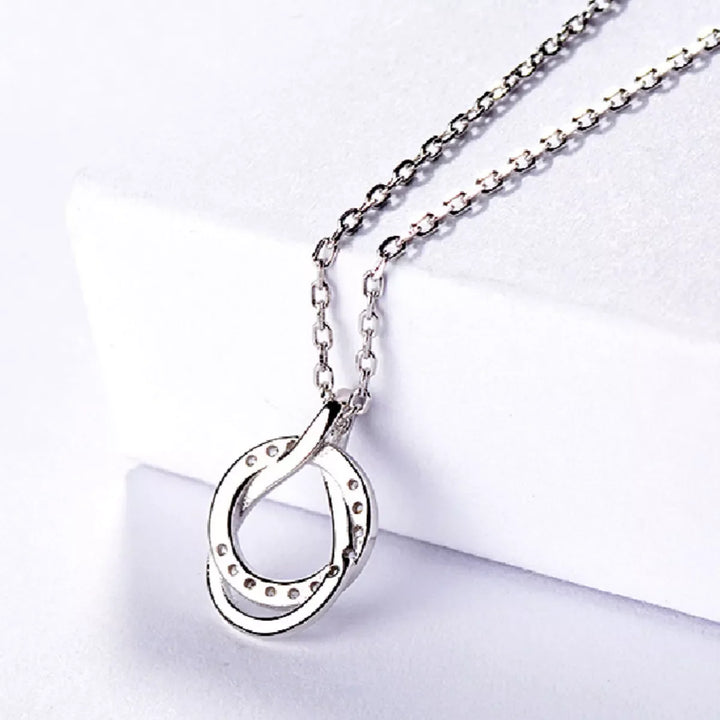925 Sterling Silver Zircon Pendant Necklace