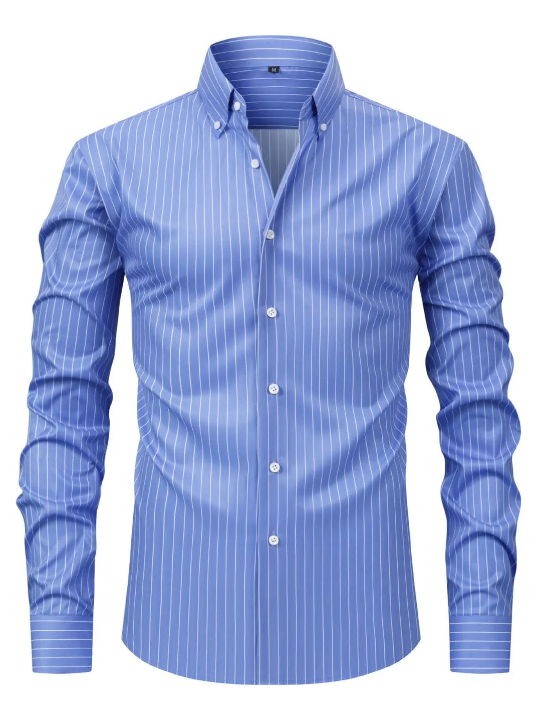Men's Full Size Striped Button-Down Shirt Plus Size