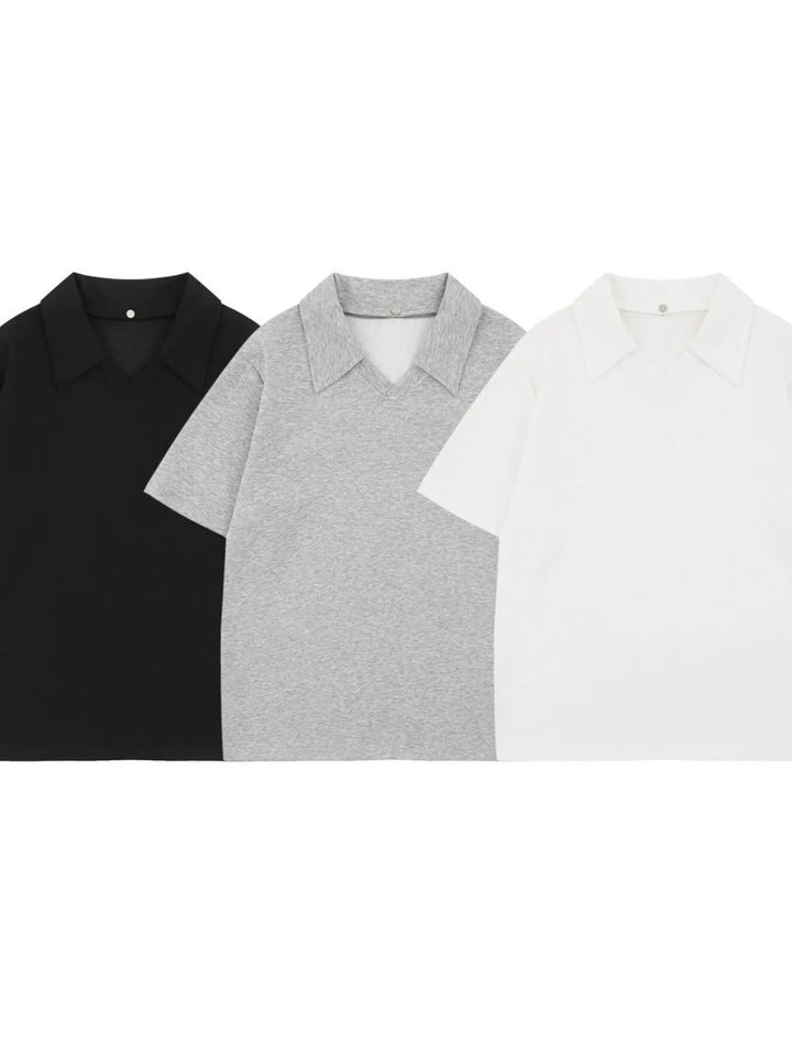 Men's Detachable Collar Short Sleeve Top