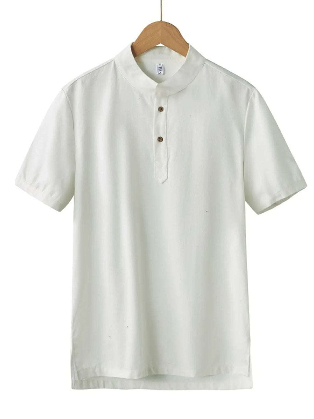 Men's Plus Size Button Detail Short Sleeve Blouse
