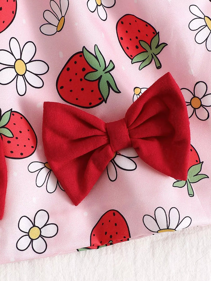 Children's Bow Front Printed Dress