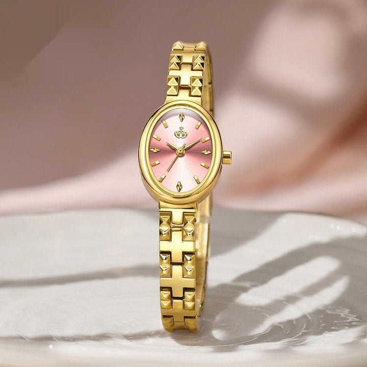 Affordable Luxury Quartz Watch With A Steel Bracelet For Women