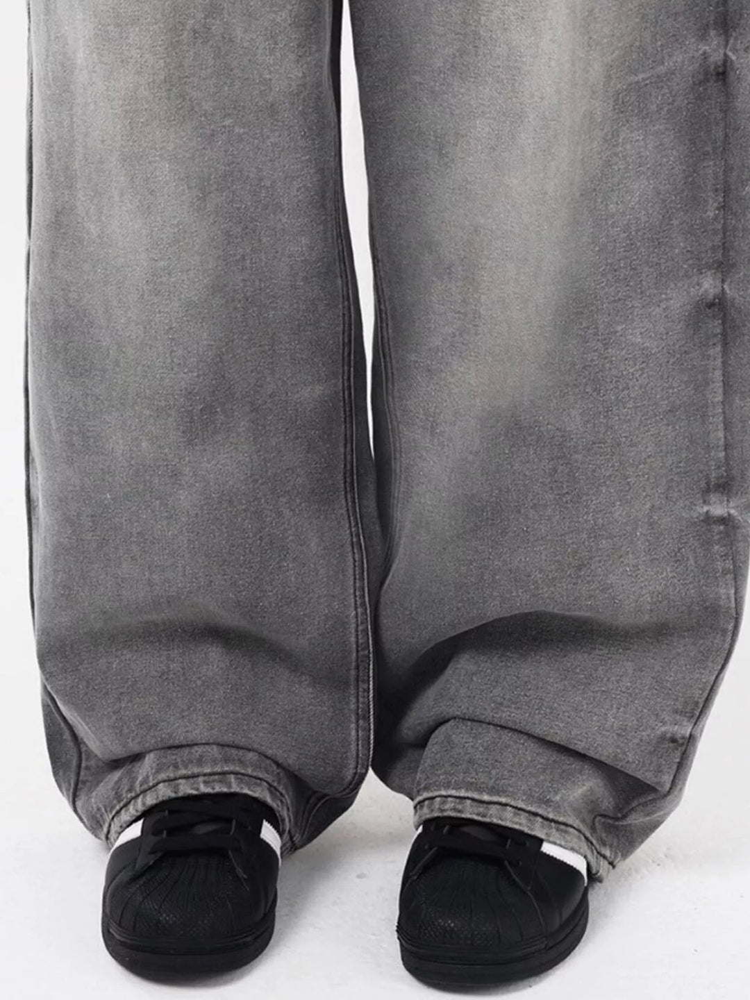 Men's Vintage Wash Wide Leg Jeans