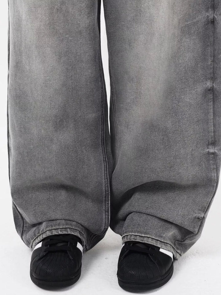 Men's Vintage Wash Wide Leg Jeans