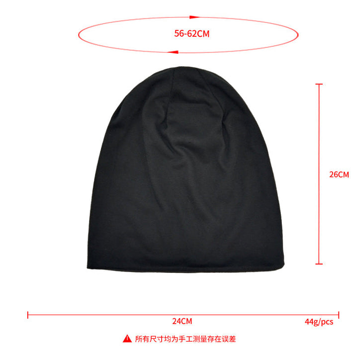 Solid-color Double-layer Pullover Beanie Thin Style