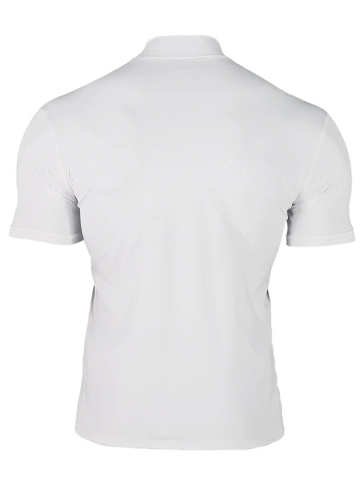Men's Full Size Turtleneck Short Sleeve T-Shirt Plus Size