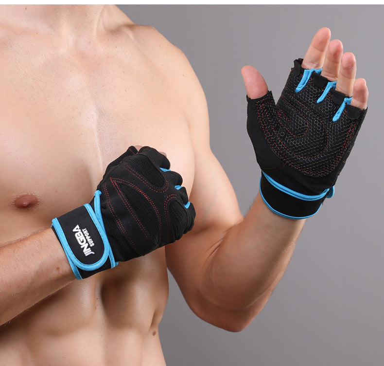 Men's Casual Cycling Outdoor Mountaineering Half Finger Gloves