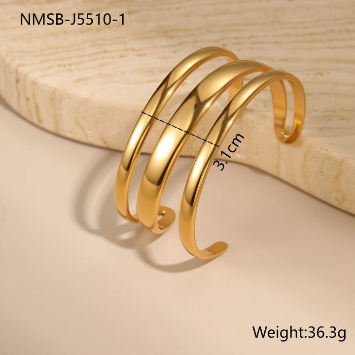Stainless Steel Simple Opening Bracelet