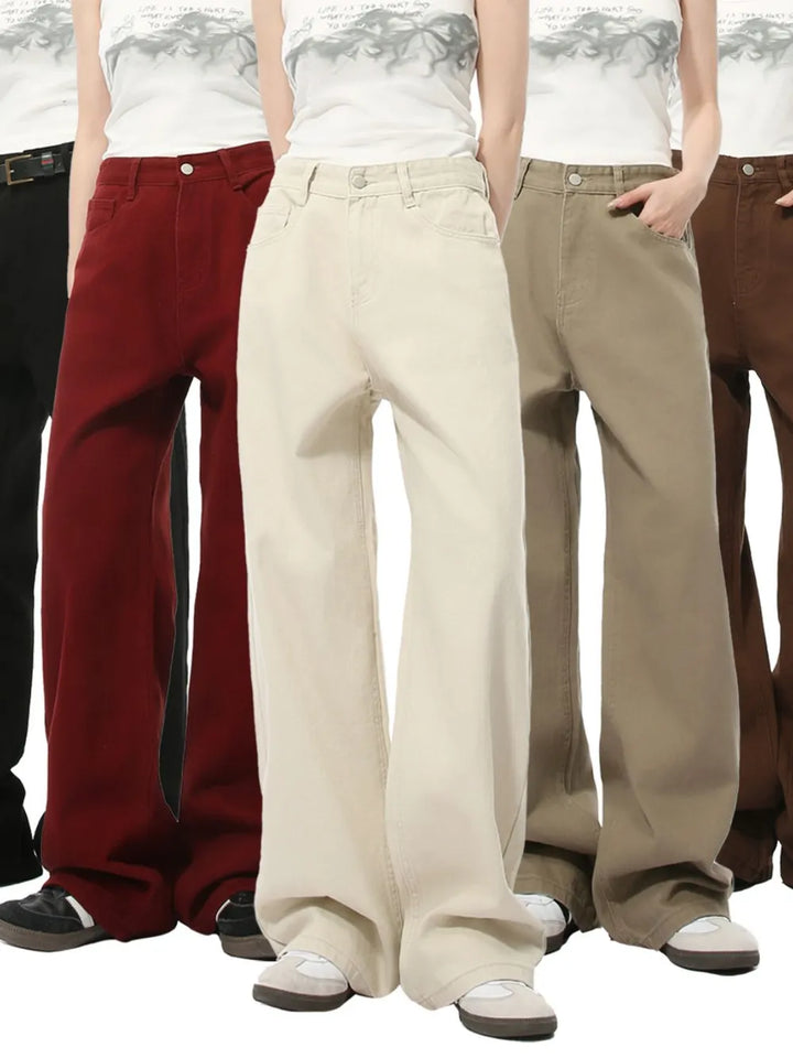 Pocketed Wide Leg Men's Jeans