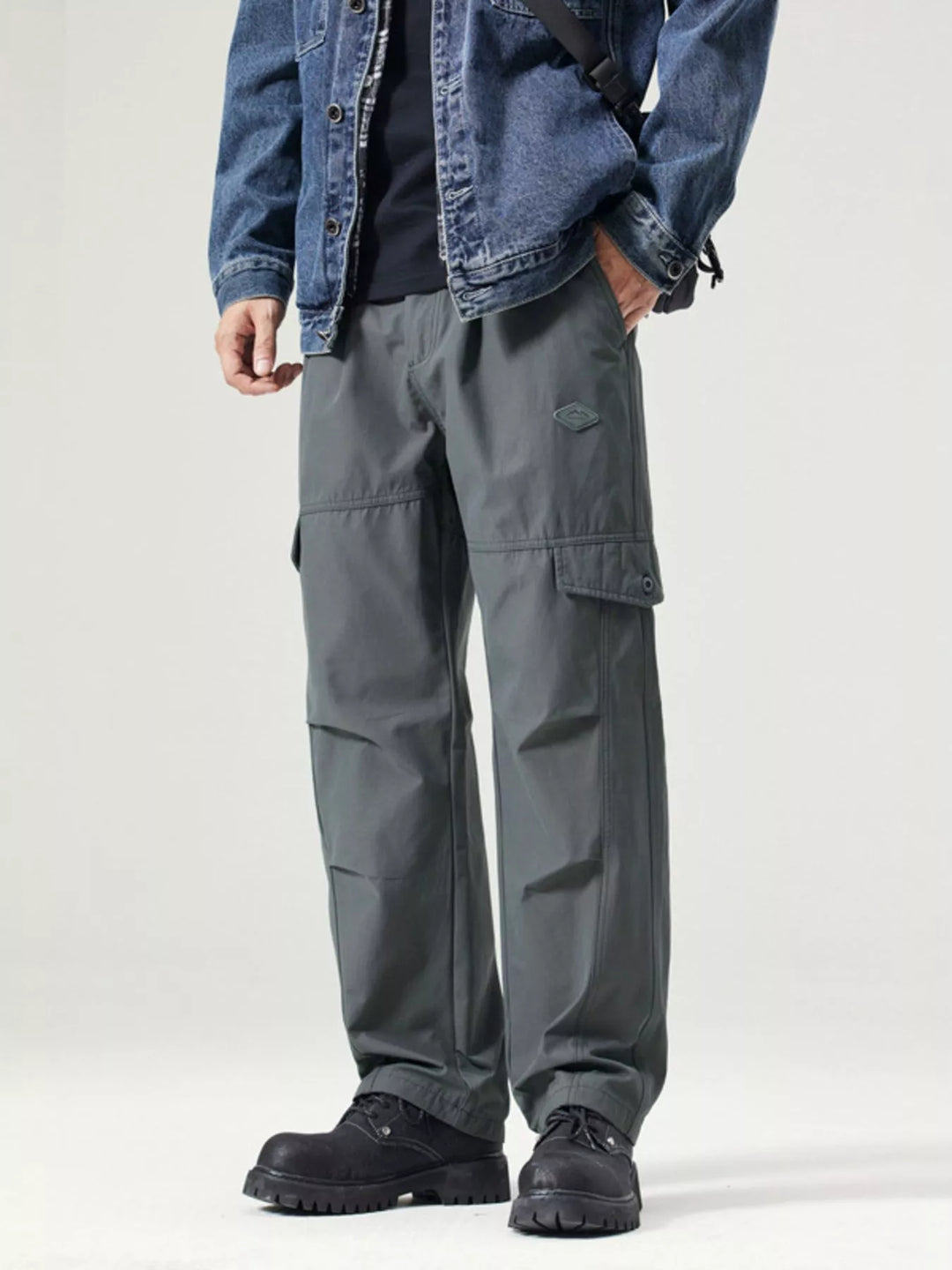 Men's Full Size Wide Leg Cargo Pants Plus Size