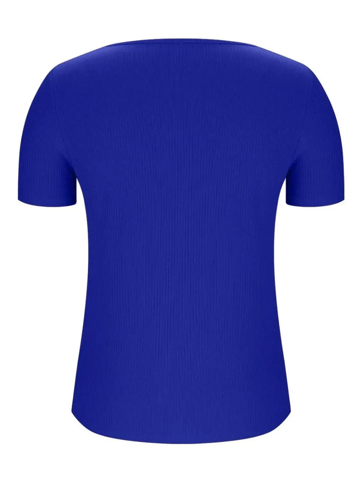 Solid V-Neck Short Sleeve T-Shirt