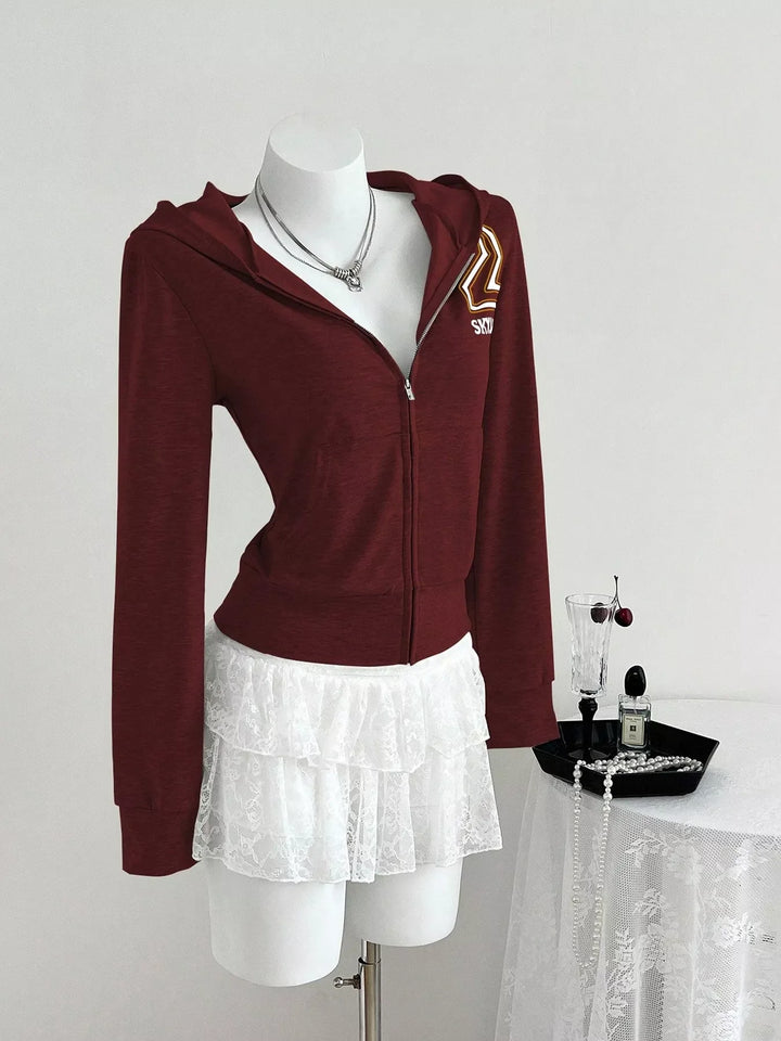 Zip Up Long Sleeve Hoodie