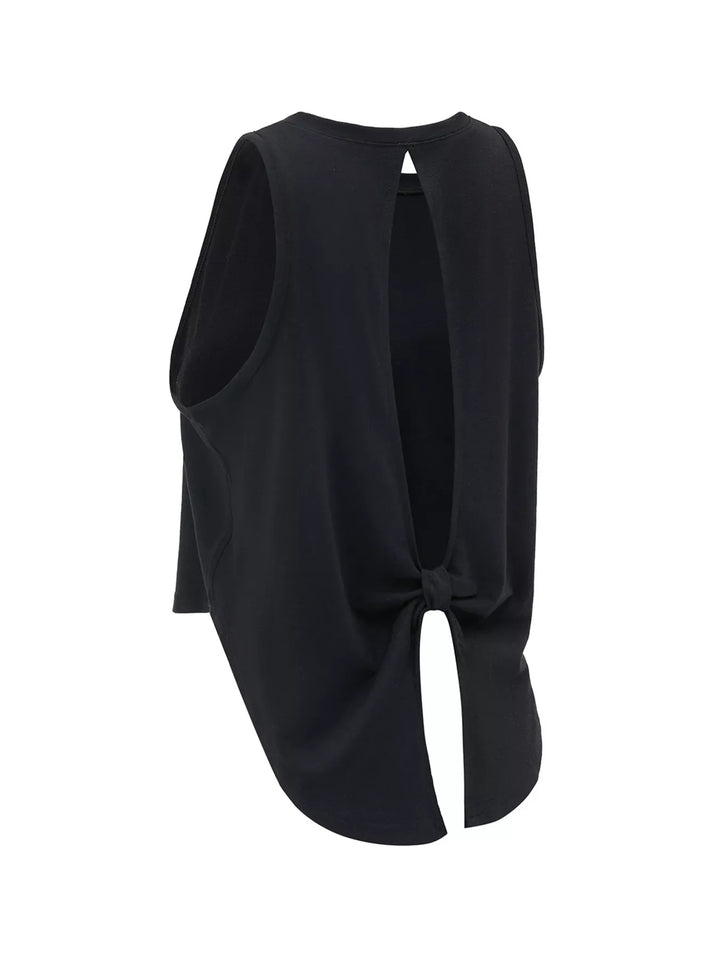 Cutout Back Round Neck Active Tank