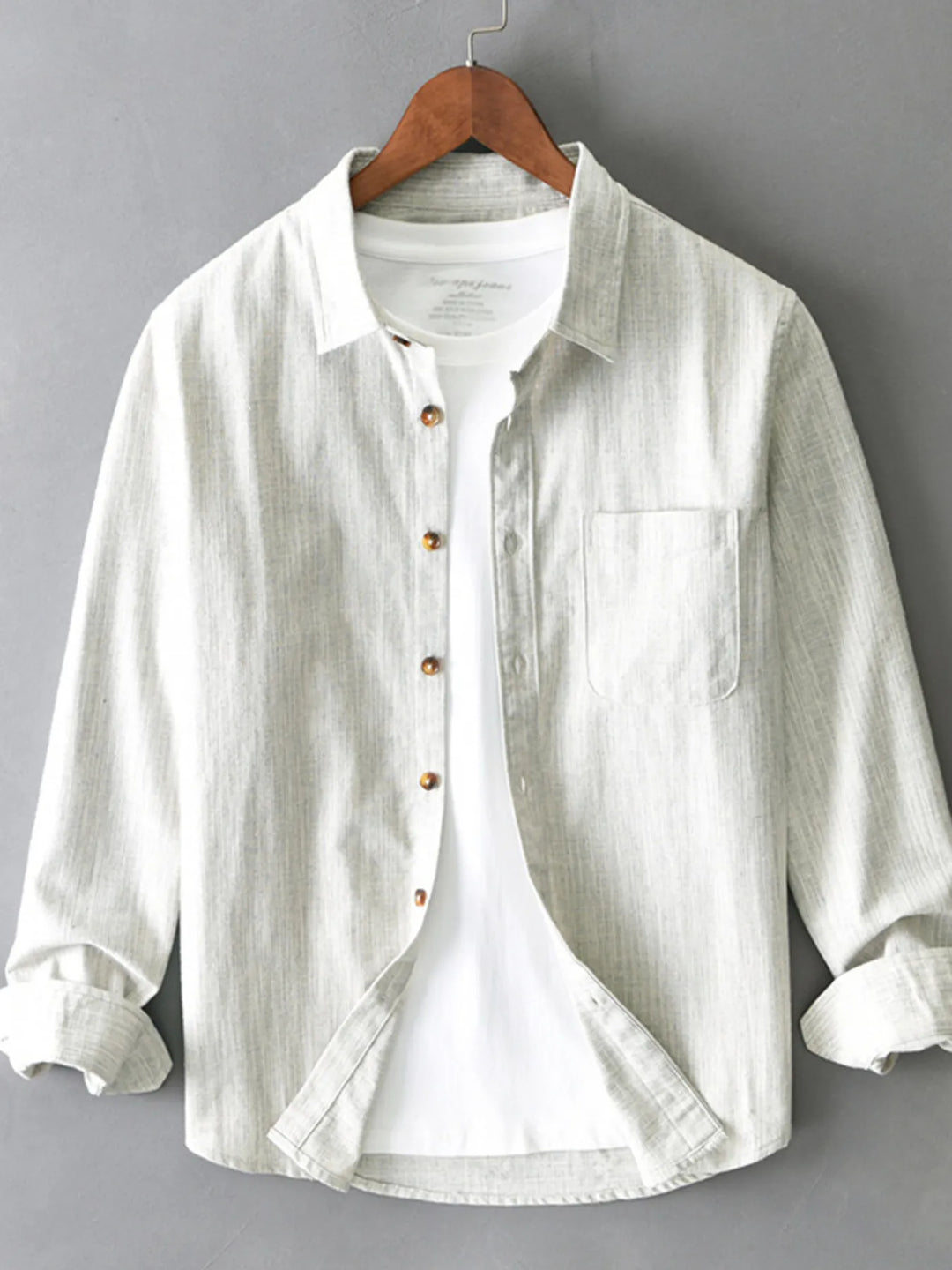 Men's Plus Size Button-Up Long Sleeve Shirt