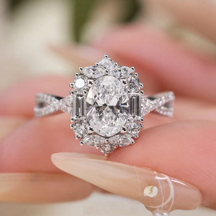 1 Carat Moissanite 925 Sterling Silver Ring