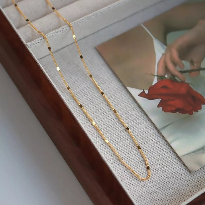 18K Gold-Plated 925 Sterling Silver Chain Necklace
