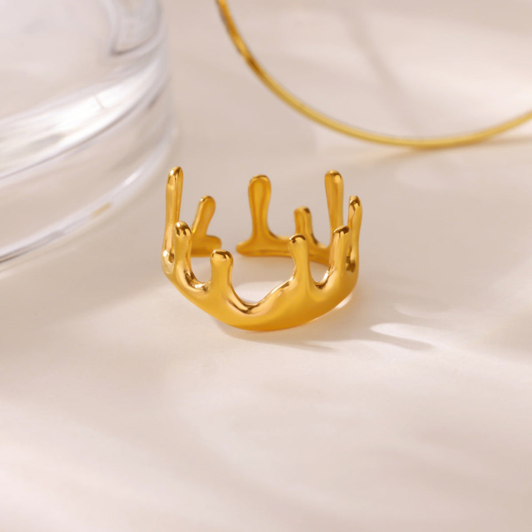 Creative Alien Big Wave Open Ring For Women