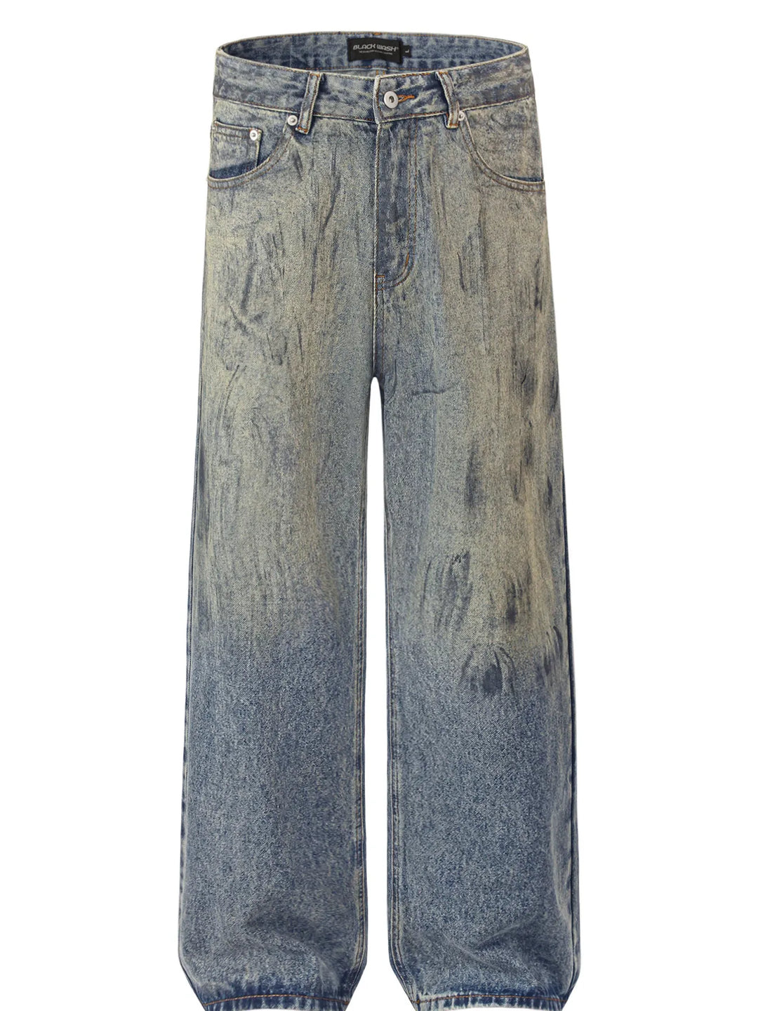 Men's Vintage Washed Wide Leg Jeans