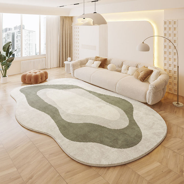 Cream Colored Stain-resistant And Easy To Maintain Cashmere Look Rug