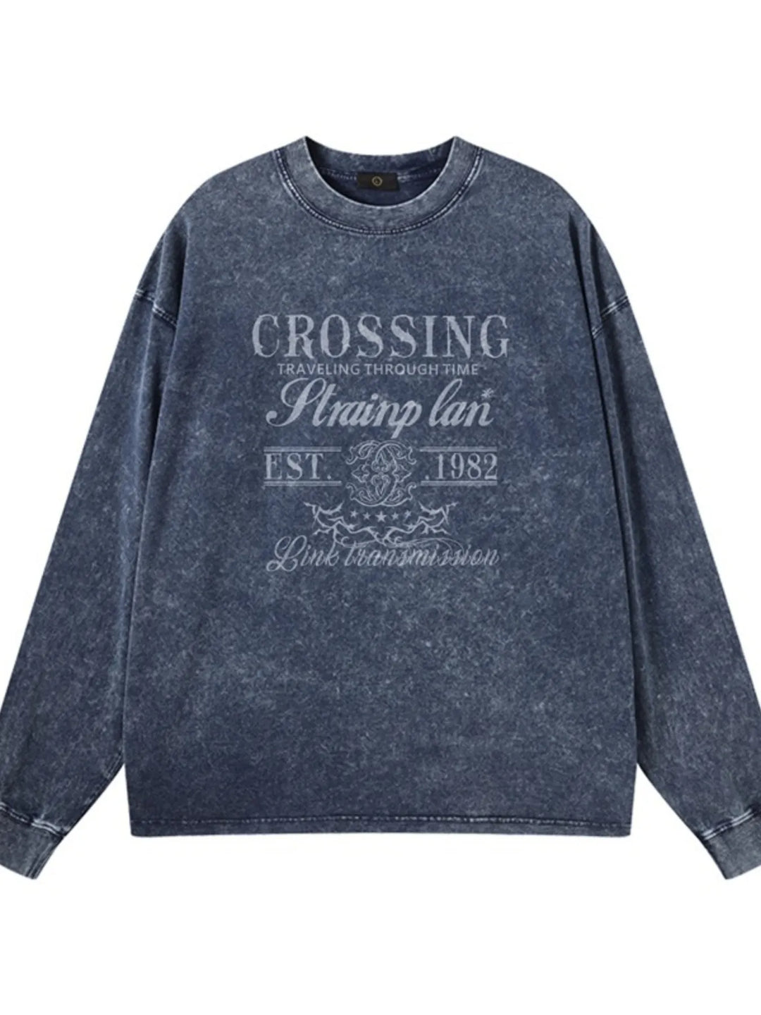 Men's Graphic Round Neck Long Sleeve T-Shirt
