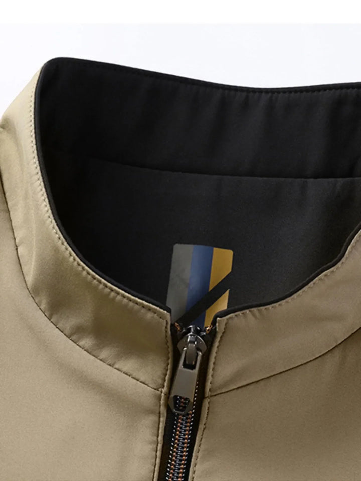 Men's Plus Size Zip Up Long Sleeve Jacket