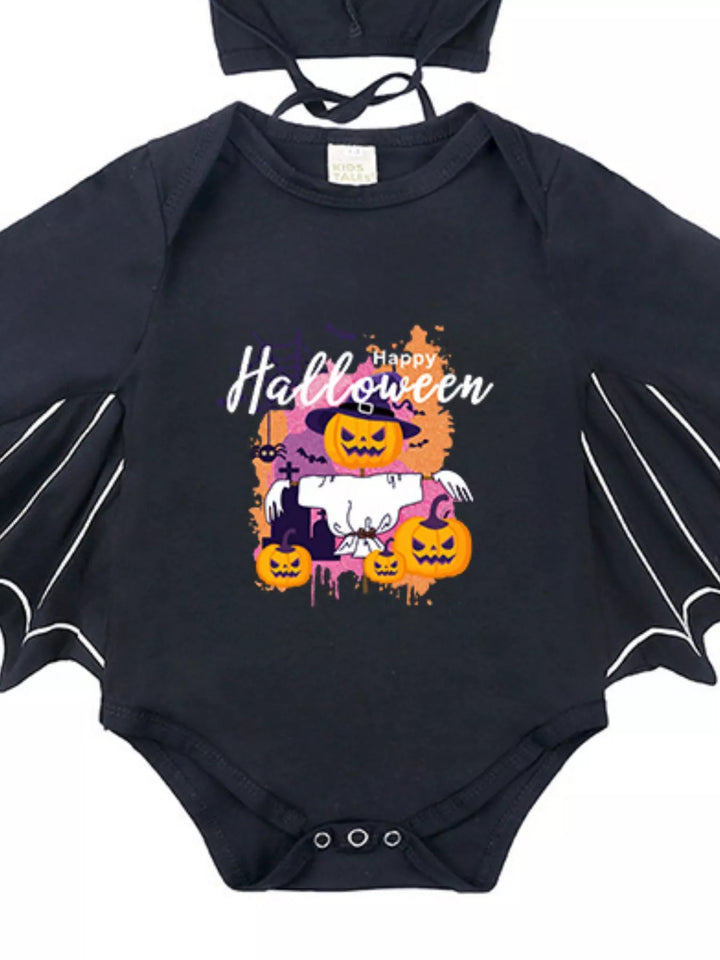 Children's Halloween Bat Bodysuit & Hat Costume Set