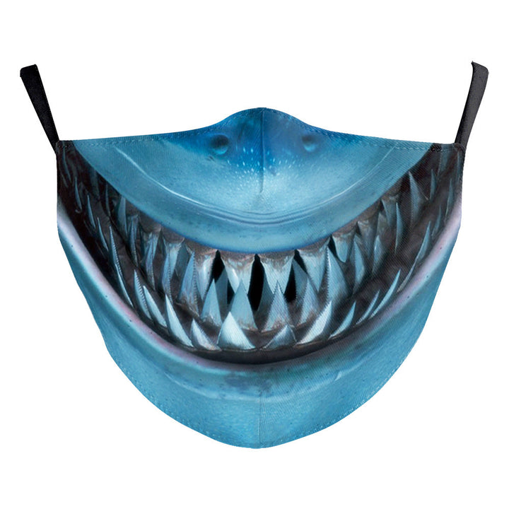 Wansheng Digital Printing Face Animal Tiger Ear Hanging Double-layer Mask