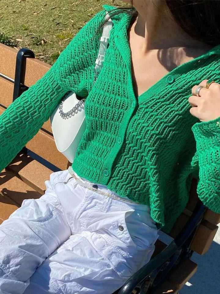 Knit Button-Down Cardigan