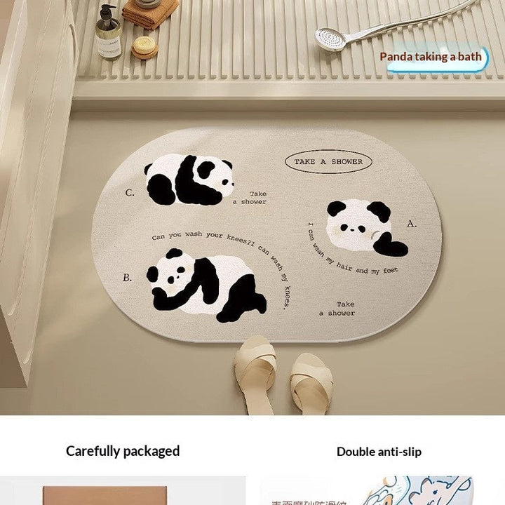 Quick-drying Cartoon Silica Mud Floor Mat