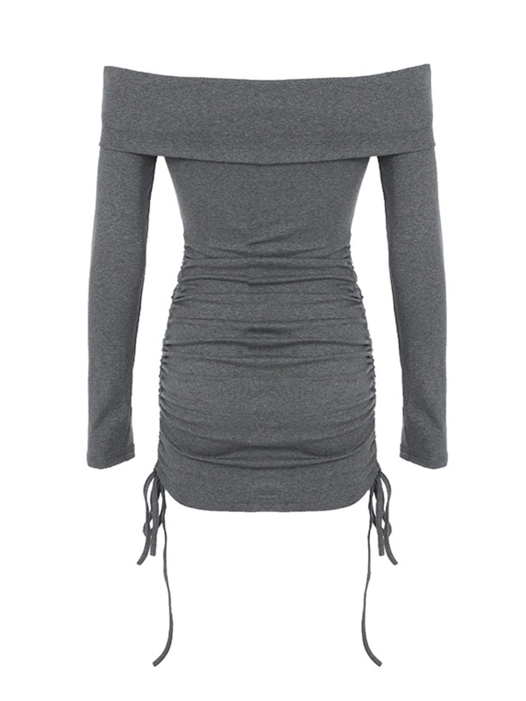 Off-Shoulder Ruched Bodycon Mini Dress