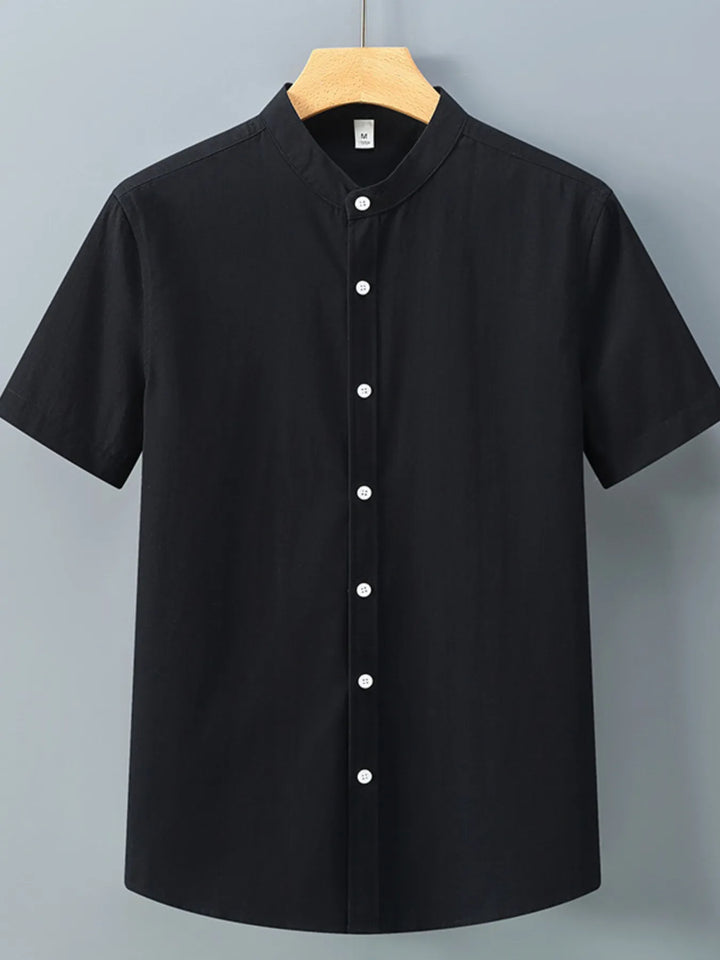 Men's Plus Size Button Up Short Sleeve Shirt