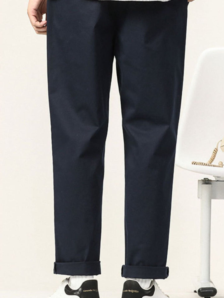 Men's Plus Size Casual Straight-Leg Pants