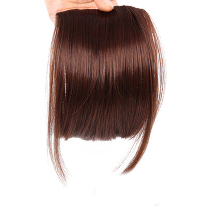 Womens Side-swept Bangs With Hair Clips Synthetic European And American-style Wig With Side Bangs
