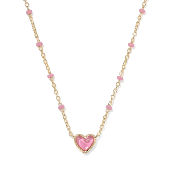 Geometric Irregular Cross And Heart Necklace