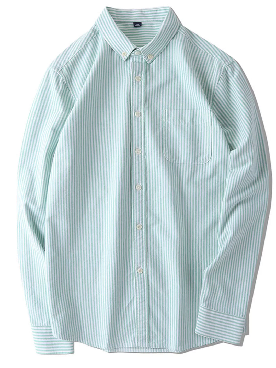Men's Full Size Striped Button-Down Shirt Plus Size