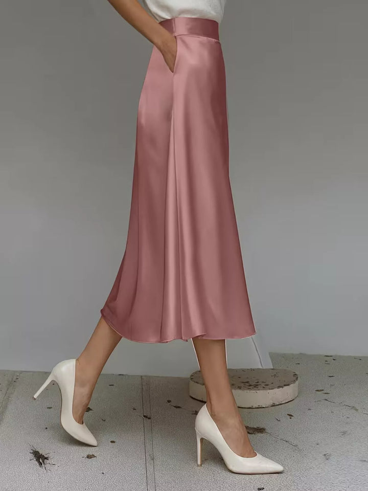 Satin Midi Skirt
