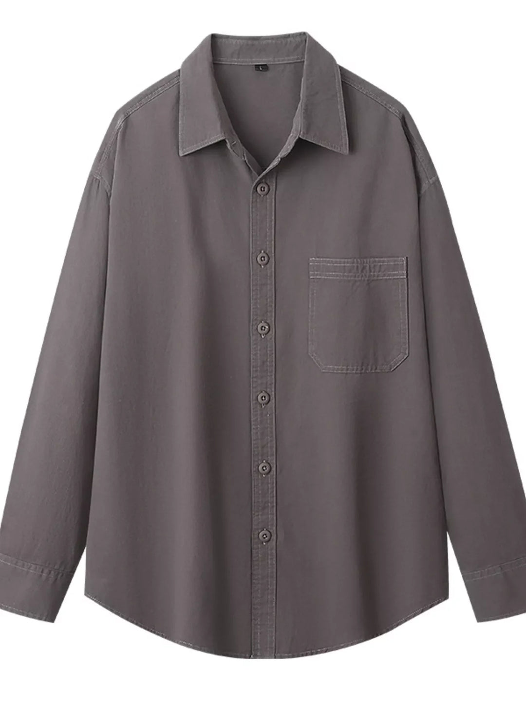 Men's Plus Size Button Up Long Sleeve Shirt