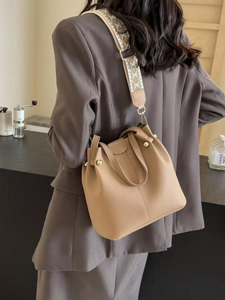Crossbody Bag with Patterned Strap