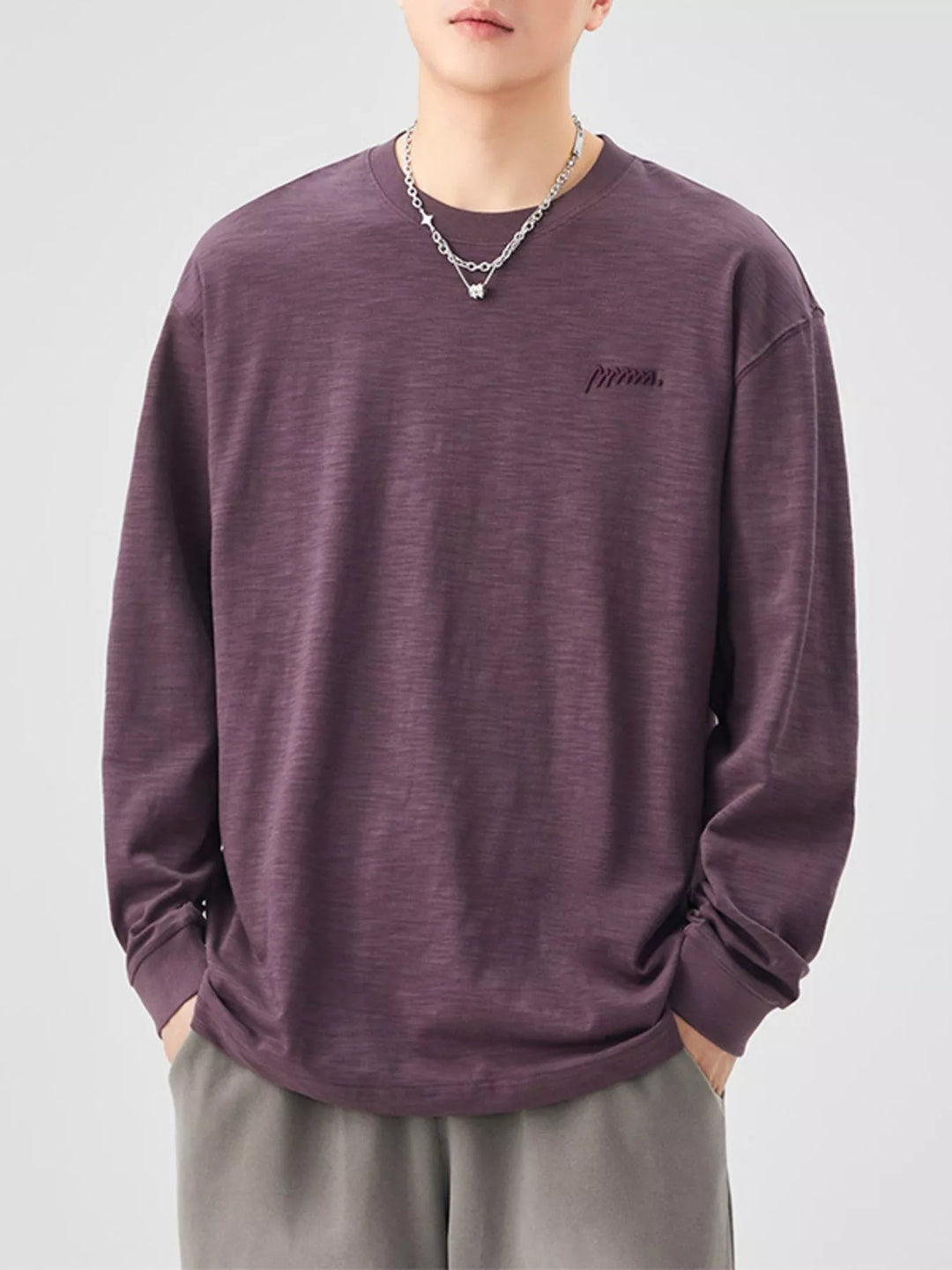 Men's Plus Size Casual Long Sleeve T-Shirt
